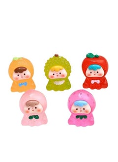 Generic Three-dimensional Fruit Cub Second-generation Diy Jewelry Luminous Solid Resin Jewelry Accessories Blind Bag Key Chain To Touch-Color:Default  - Image 5