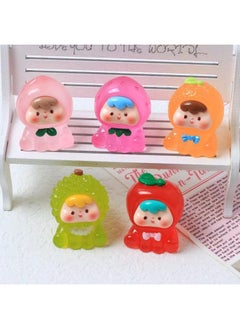 Generic Three-dimensional Fruit Cub Second-generation Diy Jewelry Luminous Solid Resin Jewelry Accessories Blind Bag Key Chain To Touch-Color:Default  - Image 3