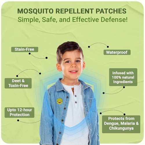 MumsLap Natural Mosquito Repellent Patches for Babies & Kids | Up to 12 Hours Protection with Citronella, Lemongrass & Eucalyptus Oil | Anti-Mosquito Stickers - Pack of 3 (72 Patches) - Image 4