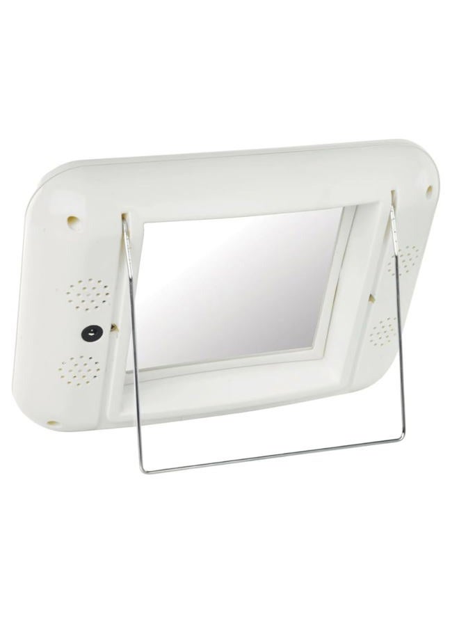 Jerdon Two-Sided Makeup Mirror with Lights - Vanity Mirror with 5X Magnification & Two Setting Glare-Free Lighting - White Base - Model J1015 - Image 5