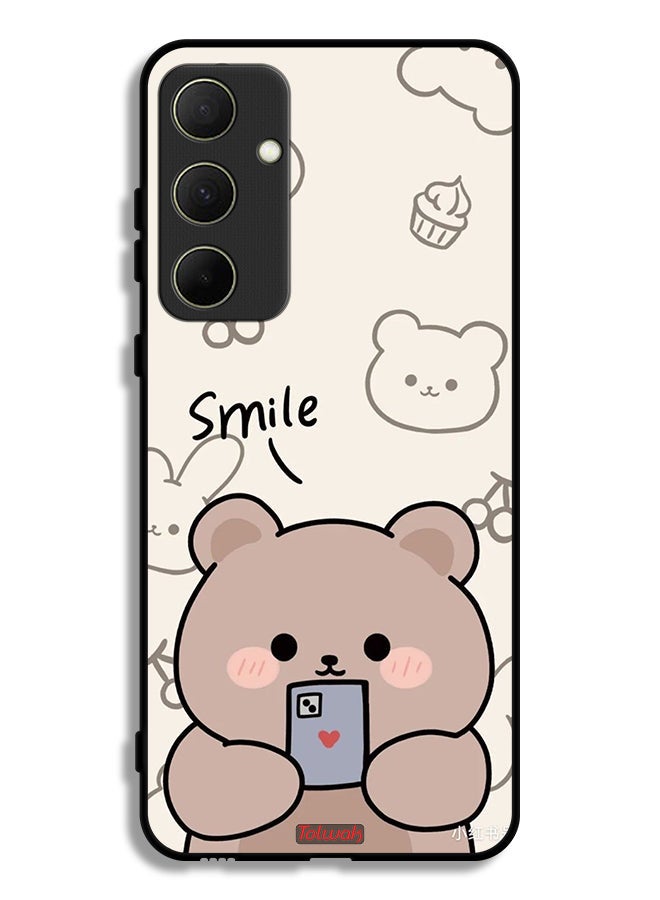 Tolwak Samsung Galaxy A35 5G Protective Case Cover Smile Bear Art - Image 1