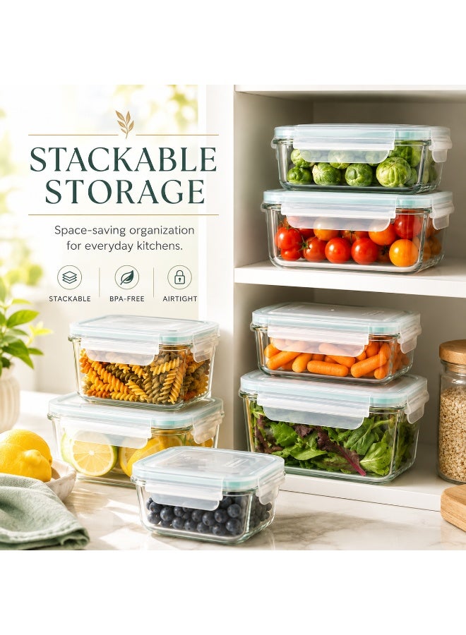 Glasslock Rectangular Food Container 1000 ml Tempered Glass Leakproof Microwave Safe - Image 5