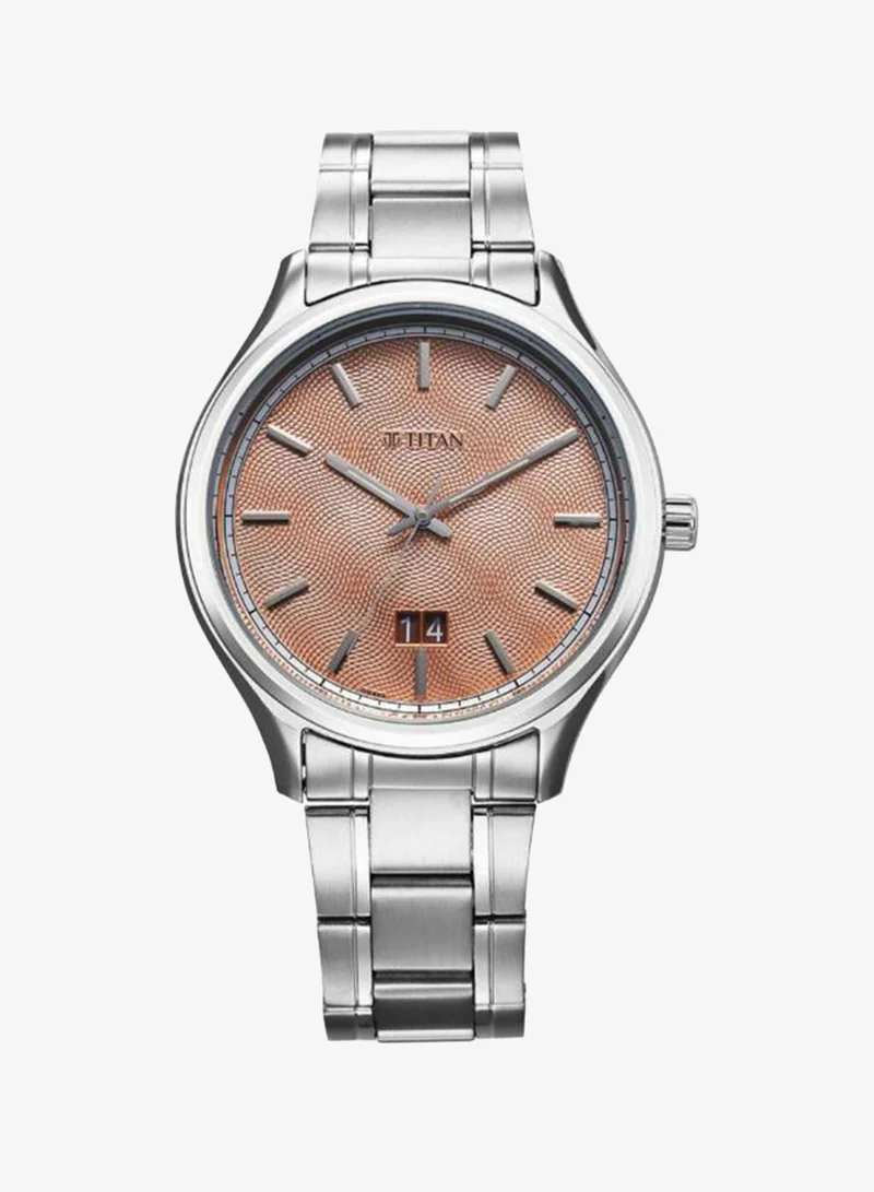TITAN Men Analog Display Watch With Silver Stainless Steel Strap - 10033SM04