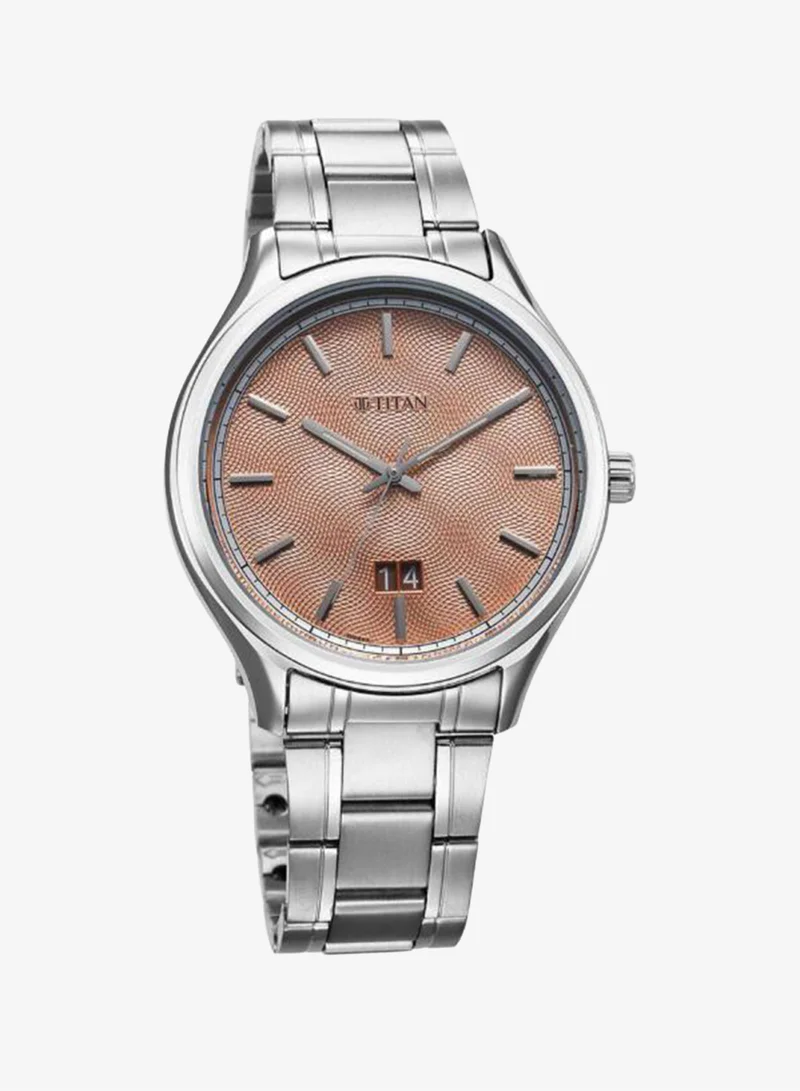 TITAN Men Analog Display Watch With Silver Stainless Steel Strap - 10033SM04