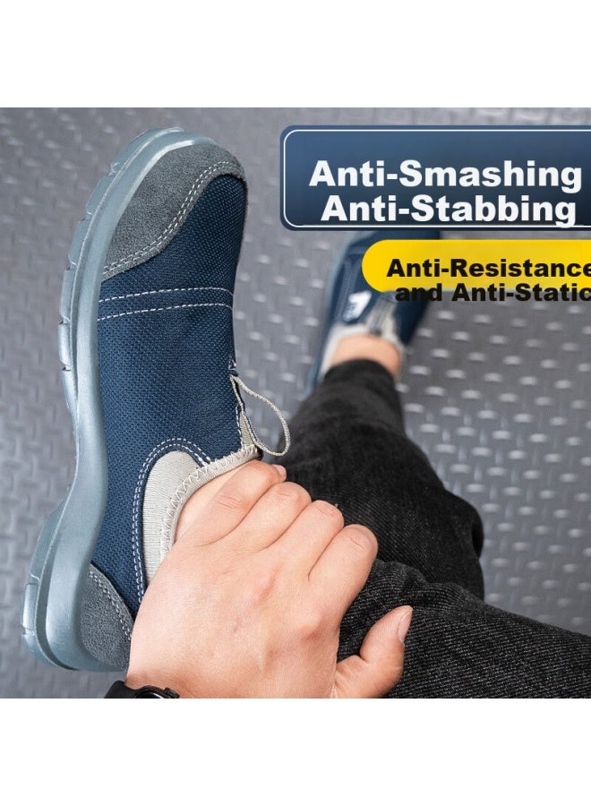 Old housekeeper Old Steward Labor Protection Shoes Men'S Anti-Static Safety Shoes Steel Toe Anti-Smashing Anti-Stab Summer Breathable Lightweight Wear-Resistant Solid Bottom Esd 42 - Image 4