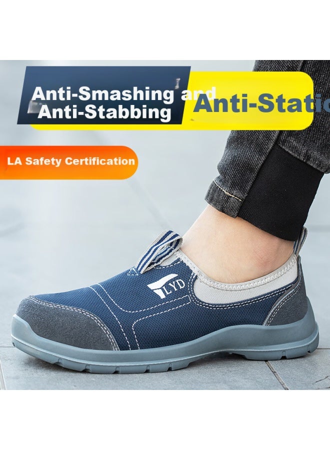 Old housekeeper Old Steward Labor Protection Shoes Men'S Anti-Static Safety Shoes Steel Toe Anti-Smashing Anti-Stab Summer Breathable Lightweight Wear-Resistant Solid Bottom Esd 42 - Image 1
