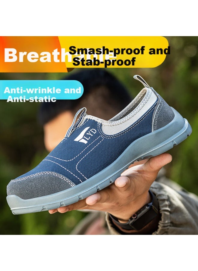 Old housekeeper Old Steward Labor Protection Shoes Men'S Anti-Static Safety Shoes Steel Toe Anti-Smashing Anti-Stab Summer Breathable Lightweight Wear-Resistant Solid Bottom Esd 42 - Image 2