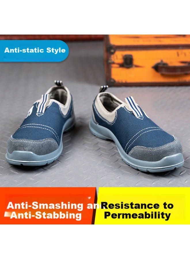 Old housekeeper Old Steward Labor Protection Shoes Men'S Anti-Static Safety Shoes Steel Toe Anti-Smashing Anti-Stab Summer Breathable Lightweight Wear-Resistant Solid Bottom Esd 42 - Image 3