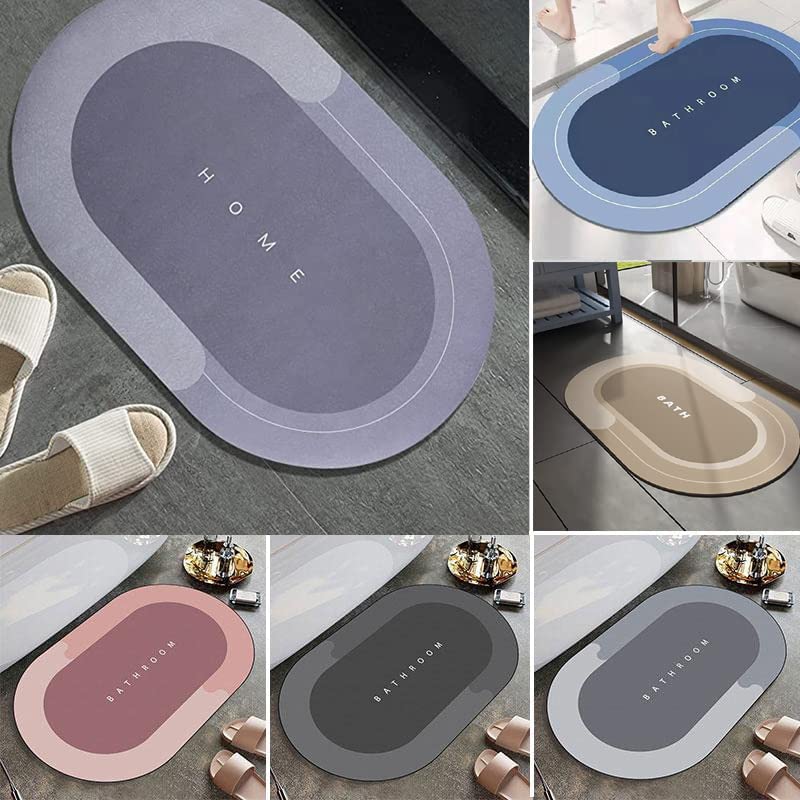 ECOSPIT CONTAINER Soft Silicone Super Absorbent 40x60 Bath Mat Anti Skid Quick Drying Bathroom Water Absorbent Carpets Kitchen Entrance Door Mats 2 - Image 1