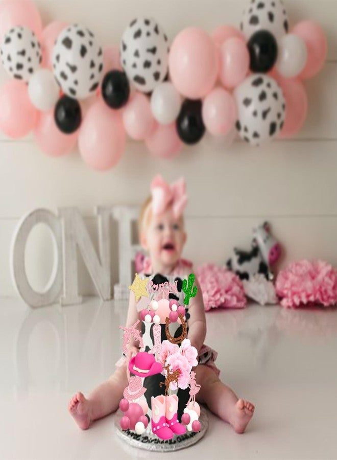 Ephlyn 33 Pack Cowgirl Cake Decorations Cowgirl Hat and Boot Cake Toppers Western Cowgirl Birthday Baby Shower for Western Theme Party Favors Supplies Pink - Image 4