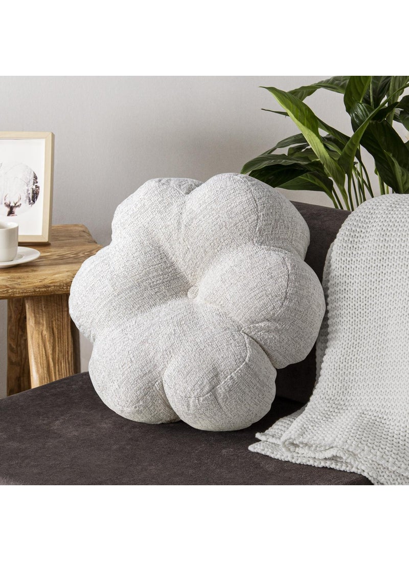 Homedius - Daisy Bloom Decorative Boucle Cushion - Image 1