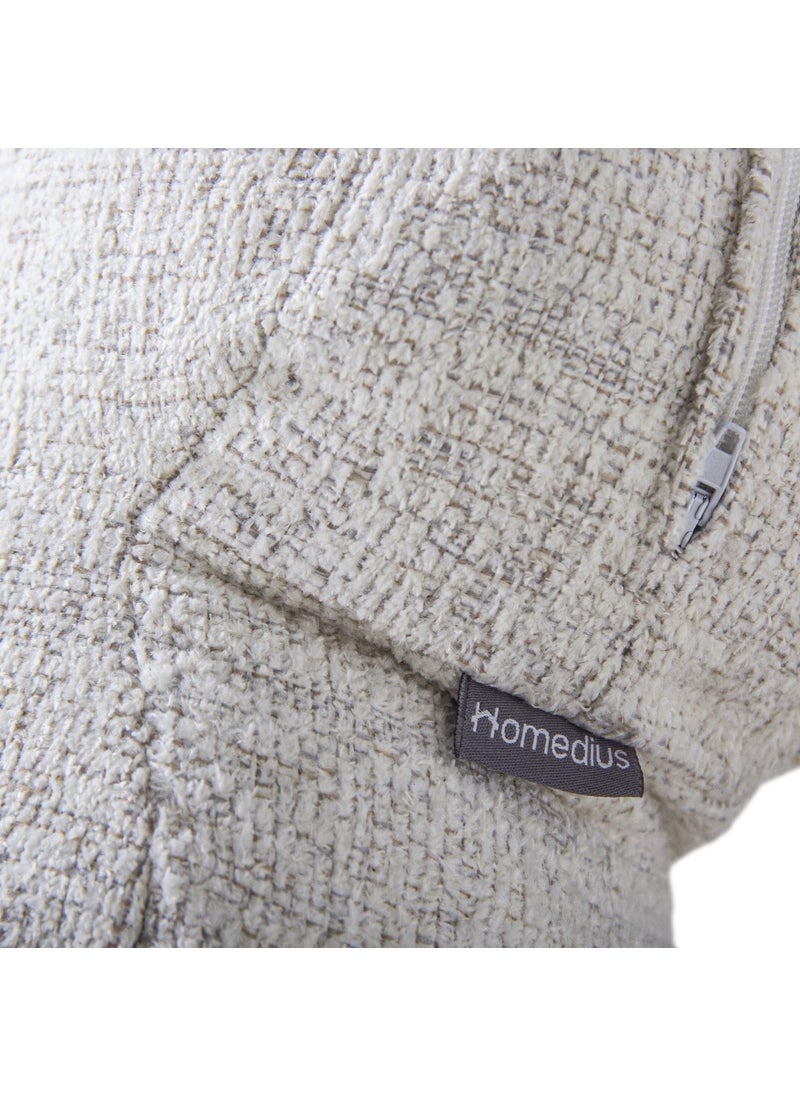 Homedius - Daisy Bloom Decorative Boucle Cushion - Image 1