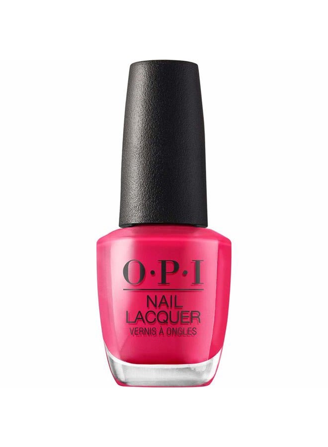 OPI Nail Lacquer She's a Bad Muffuletta! | Opaque Bright Red Crème Chip Resistant Nail Polish | Vegan, Fast Drying, Streak Free - Image 1
