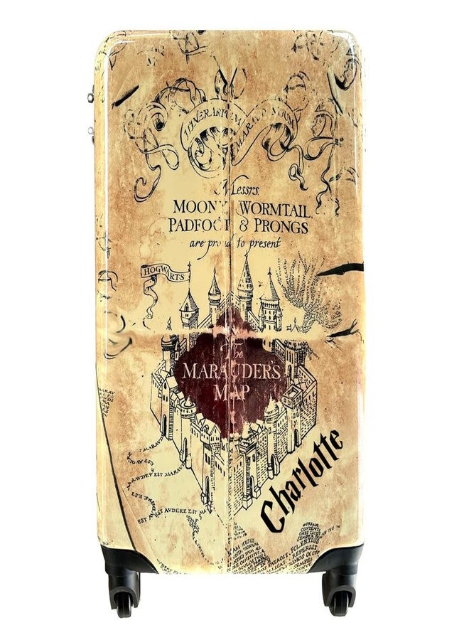 هاري بوتر حقيبة سفر هاري بوتر - خريطة اللصوص - حقيبة سفر بعجلات مرخصة رسميًا، بحجم مناسب لحملها على متن الطائرة، مصنوعة من مواد صلبة، هدية مثالية لمحبي هاري بوتر مع إمكانية إضافة اسم مخصص. - Image 2