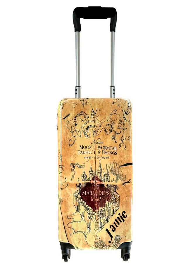 هاري بوتر حقيبة سفر هاري بوتر - خريطة اللصوص - حقيبة سفر بعجلات مرخصة رسميًا، بحجم مناسب لحملها على متن الطائرة، مصنوعة من مواد صلبة، هدية مثالية لمحبي هاري بوتر مع إمكانية إضافة اسم مخصص. - Image 1