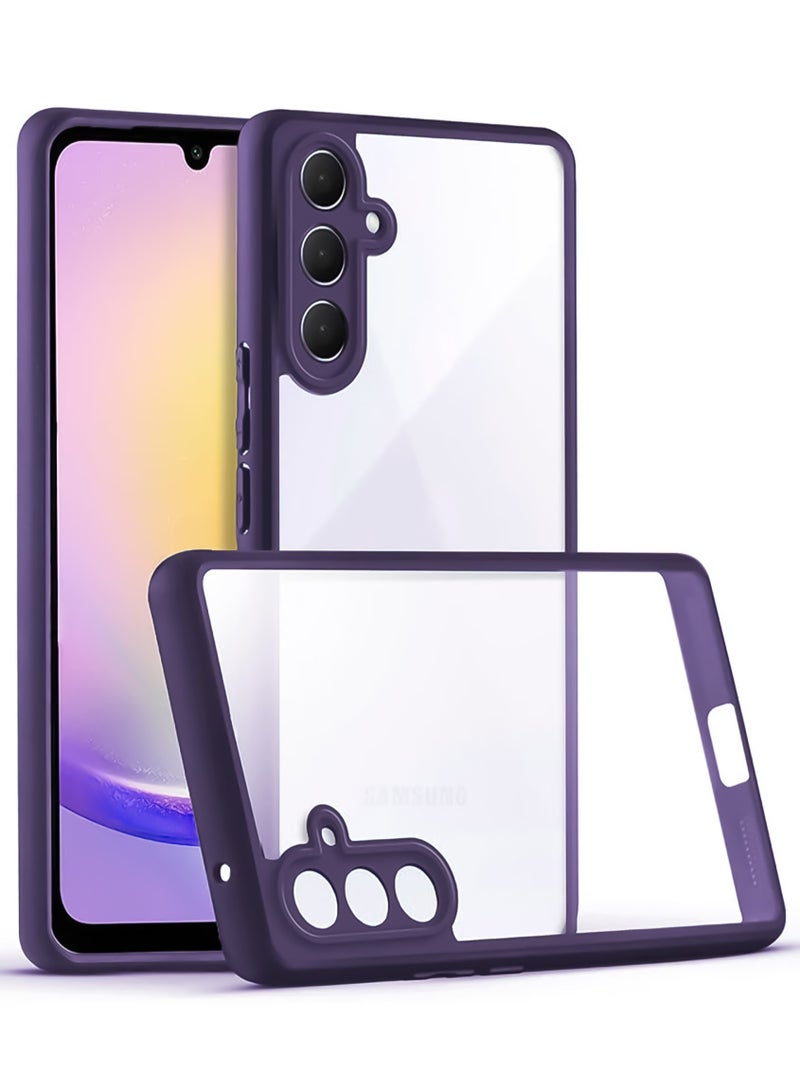 Bumper Protective Case for Samsung Galaxy A55 Silicone TPU Bumper Ultra Durable Ultra-Safe Camera Optimum Solution (Purple) 