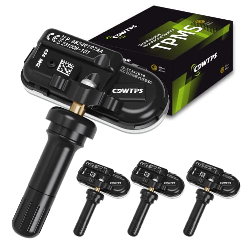 CDWTPS TPMS Sensor Dodge, 4-Pack 434MHz Tire Pressure Monitor Sensors Compatible with Dodge RAM Jeep Cherokee Replace#68249197AA.68239720AA.68157568AA.68239720AB.68239720AC.68324960AA.68239729AA - Image 1