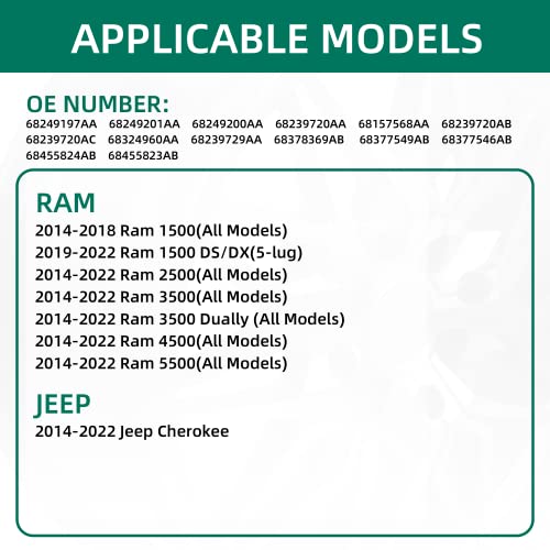 CDWTPS TPMS Sensor Dodge, 4-Pack 434MHz Tire Pressure Monitor Sensors Compatible with Dodge RAM Jeep Cherokee Replace#68249197AA.68239720AA.68157568AA.68239720AB.68239720AC.68324960AA.68239729AA - Image 2