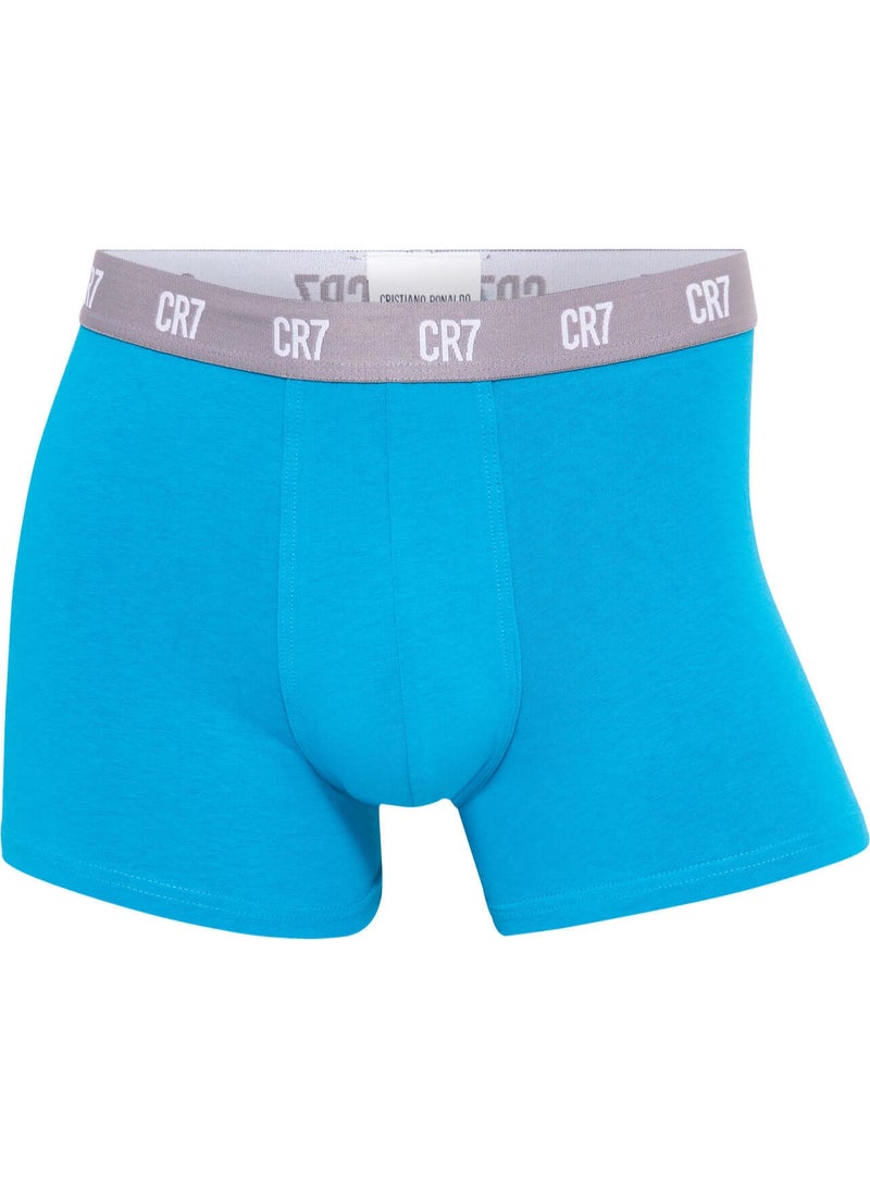 CR7 Men’s 3‑Pack Trunk Underwear – Stylish Black, Teal & Blue Cotton Stretch Trunks Comfortable Daily Support - Image 5