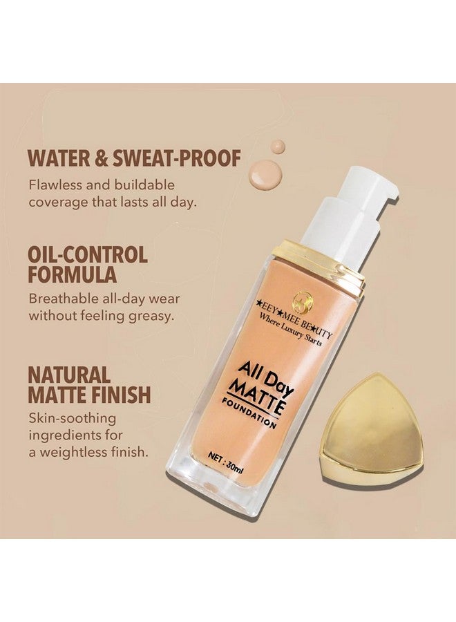 adbeni High Coverage Matte Foundation Spf-15 30Ml | Smooth, Silky & Slay | Buildable, All-Day Wear & Naturally Radiant Complexion | All Skin Types | Honey (Shade-03) - Image 3