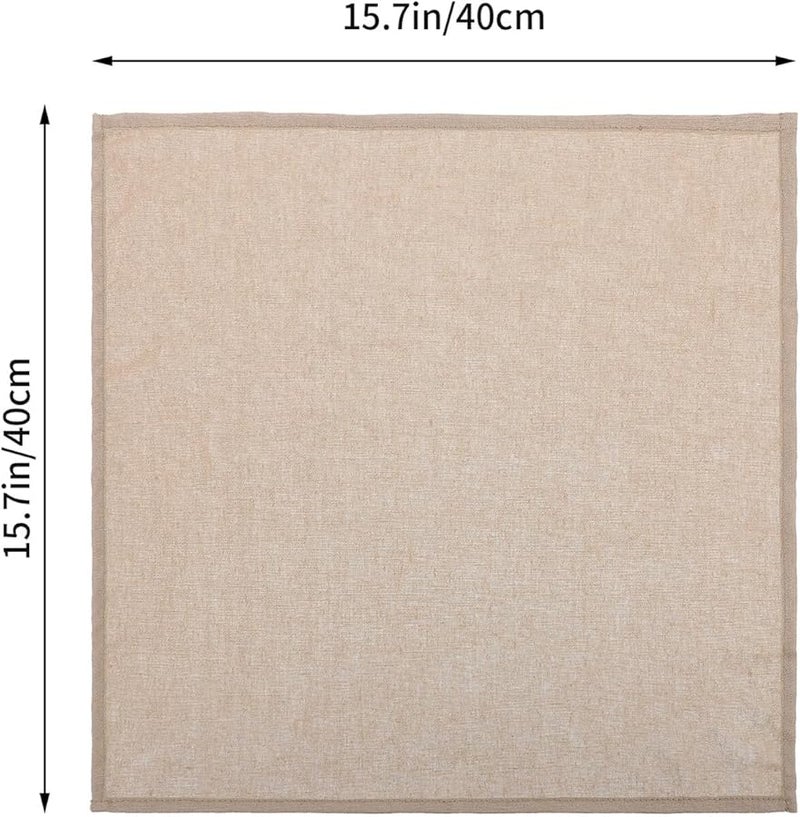 Natural Linen Napkins 40X40Cm Khaki Heat Resistant Fabric Dinner Cloth For Restaurant Home Dining - Image 3