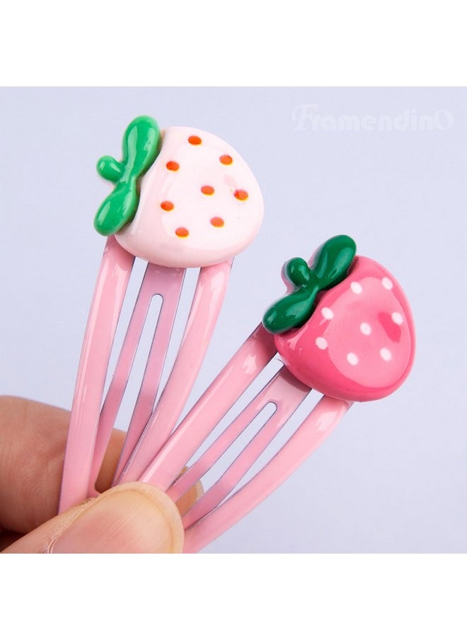 Framendino Framendino, 20 Pack Cute Strawberry Pink Y2K Hair Clips Fruit Clip Accessories Hairclips for Women Girls  - Image 5