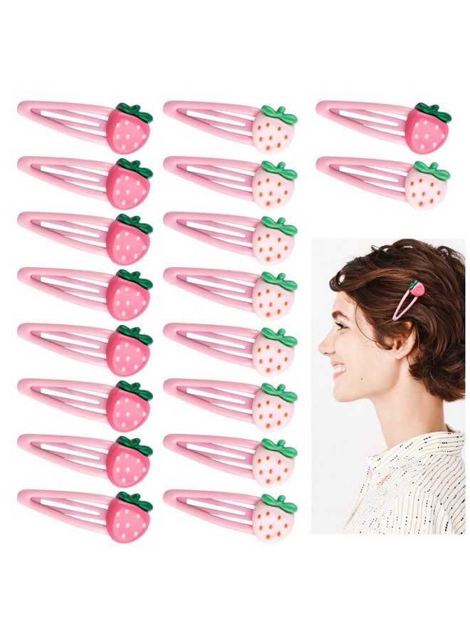 Framendino Framendino, 20 Pack Cute Strawberry Pink Y2K Hair Clips Fruit Clip Accessories Hairclips for Women Girls  - Image 1