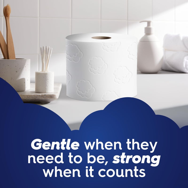 White Cloud Ultra Soft & Strong Toilet Paper, 4 packs of 6 Mega Rolls = 96 Regular Rolls - Image 3