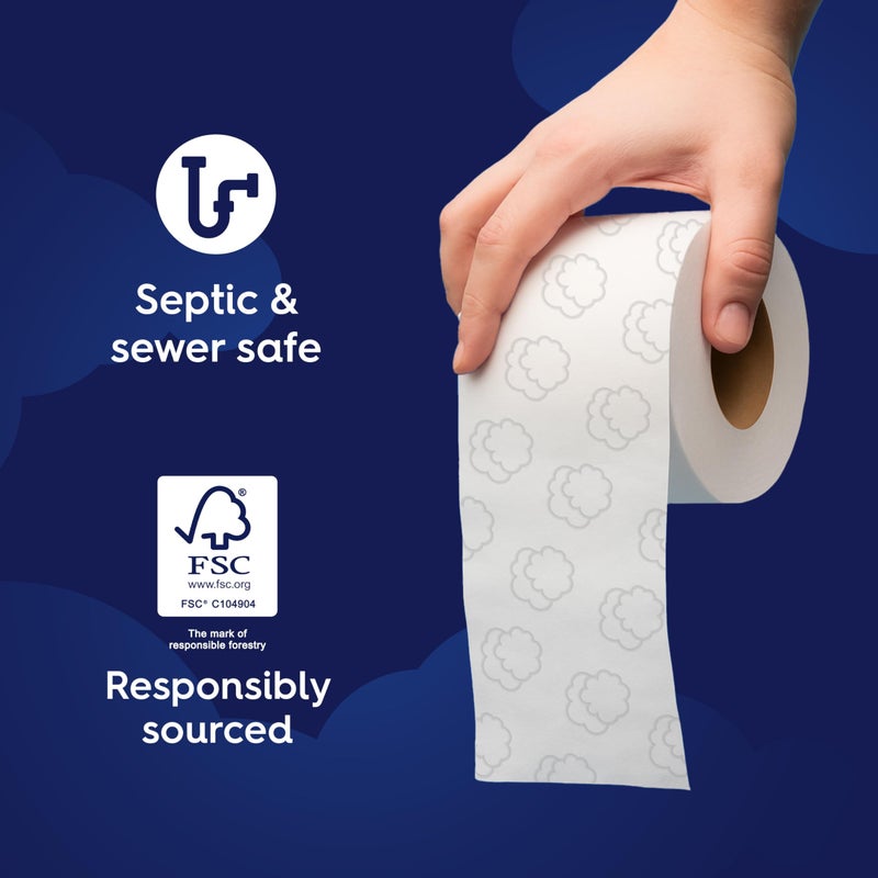 White Cloud Ultra Soft & Strong Toilet Paper, 4 packs of 6 Mega Rolls = 96 Regular Rolls - Image 5