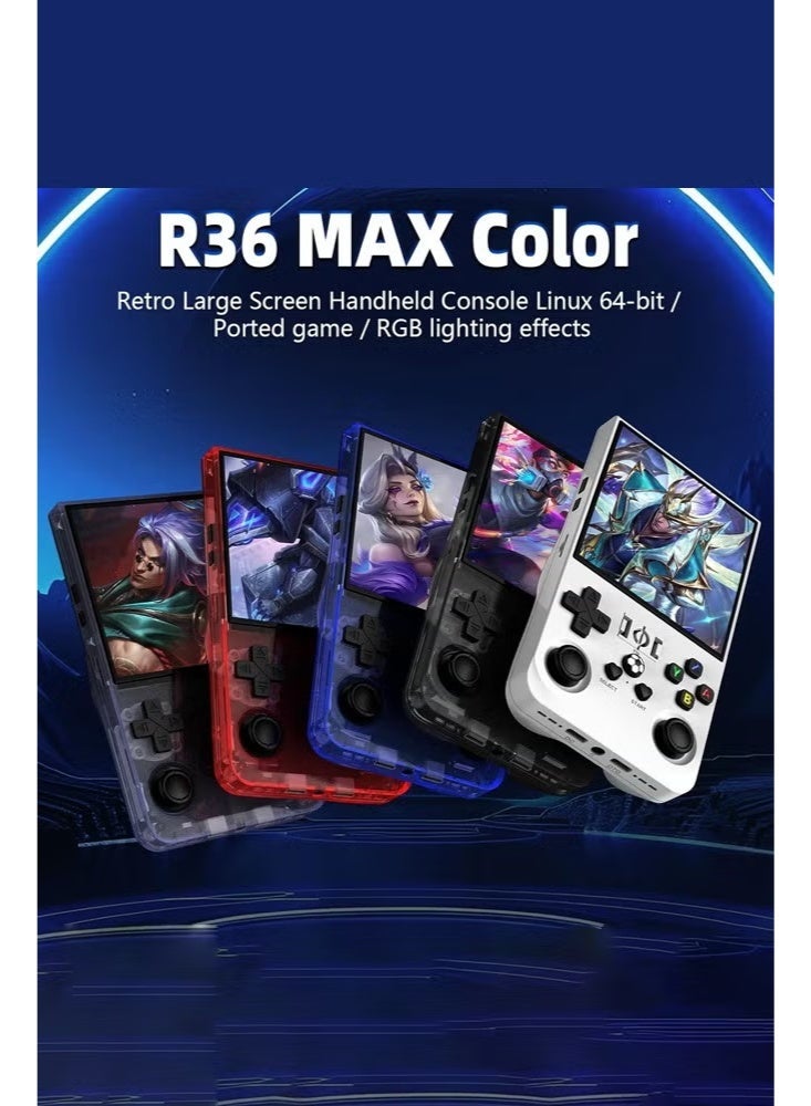 زونبون جهاز ألعاب محمول ريترو R36MAX، شاشة IPS بحجم 4.0 بوصات، نظام تشغيل لينكس، بطارية بسعة 4000 مللي أمبير، جيب صغير محمول للألعاب الأركيد، مدمج بذاكرة داخلية 64 جيجابايت، باللون الأسود - Image 2