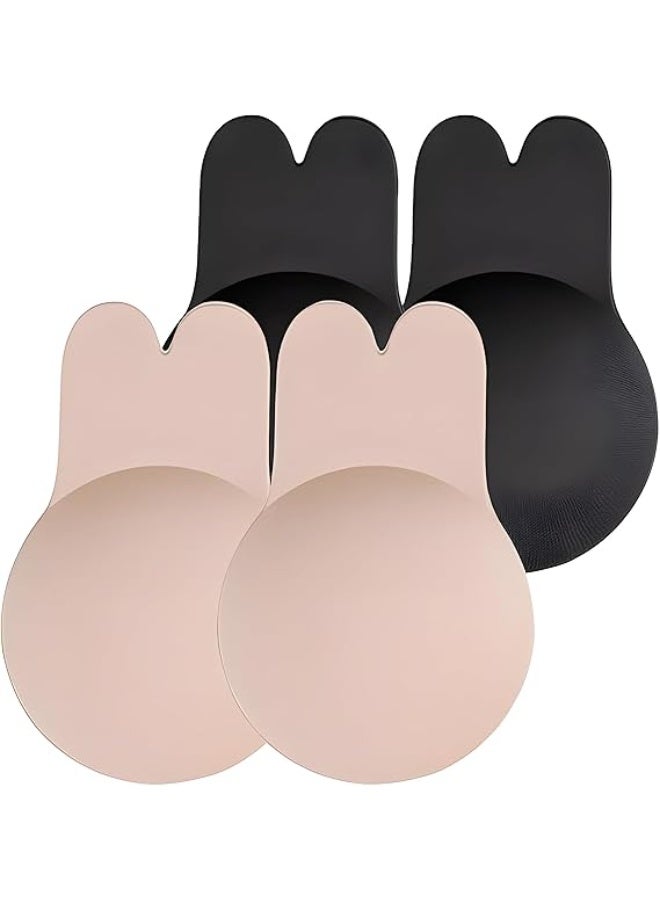 2 Pieces Breast Lift Up Pads for Women – Reusable Invisible Adhesive Silicone Bra – Strapless Strong Hold Breast Lift Tape – Natural Fit for Open Dresses & Backless Outfits - Image 1
