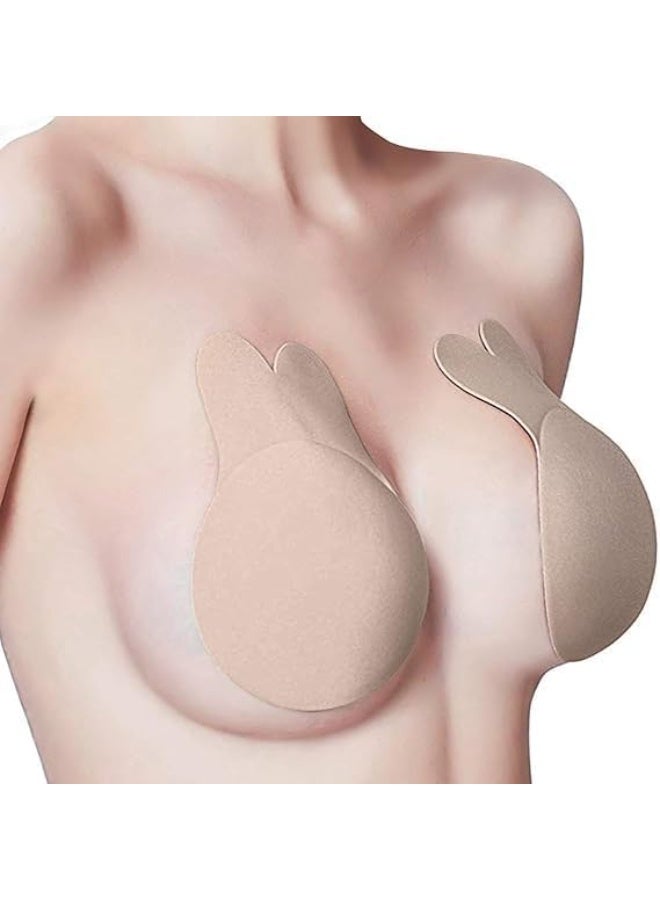 2 Pieces Breast Lift Up Pads for Women – Reusable Invisible Adhesive Silicone Bra – Strapless Strong Hold Breast Lift Tape – Natural Fit for Open Dresses & Backless Outfits - Image 3