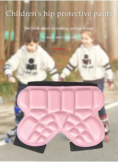 DUNISO Hip protection pad, EVA ice skating pad, anti fall and anti slip, with elastic straps and Velcro design, suitable for ice skating，skiing and balance bikes, pink  - Image 3
