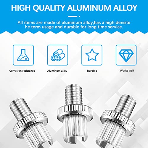 Frienda 12 Pieces Clutch Brake Cable Adjuster Screw Metric Clutch Brake Cable Adjuster Compatible with ATV Motorcycle 8 mm Cable Adjuster Nut Bolts for Car Vehicle Motorcycle ATV, Silver - Image 3