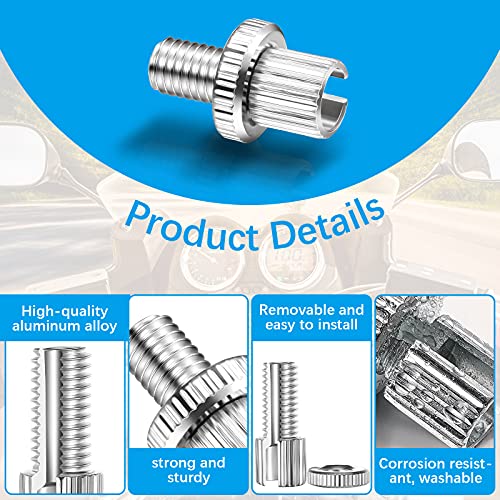Frienda 12 Pieces Clutch Brake Cable Adjuster Screw Metric Clutch Brake Cable Adjuster Compatible with ATV Motorcycle 8 mm Cable Adjuster Nut Bolts for Car Vehicle Motorcycle ATV, Silver - Image 4