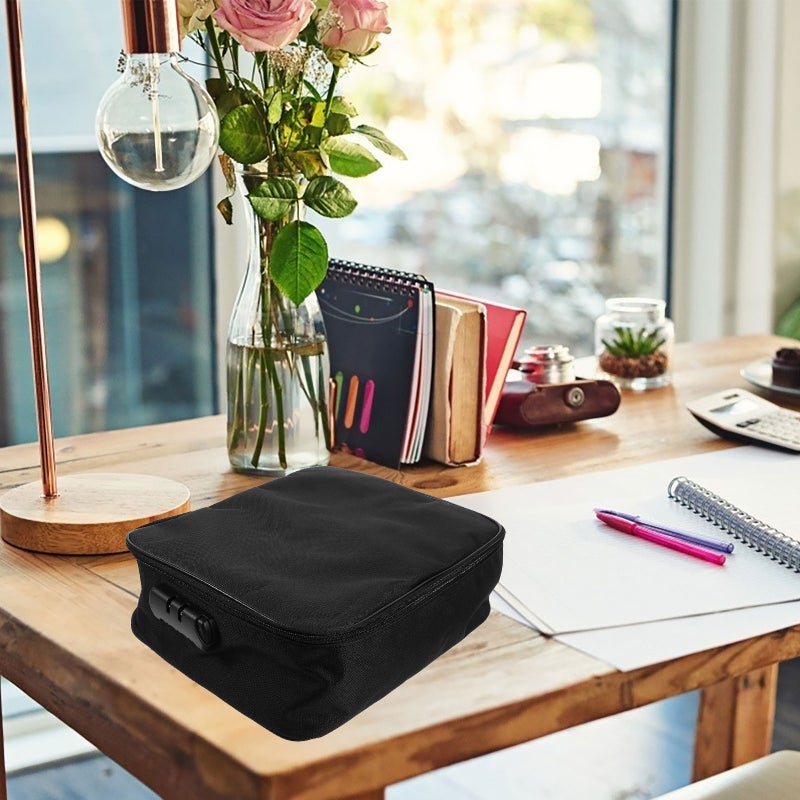 Document Lock Case File Document Bag Travel Organizer Bag Multi Layer ID Storage Bag - Image 3