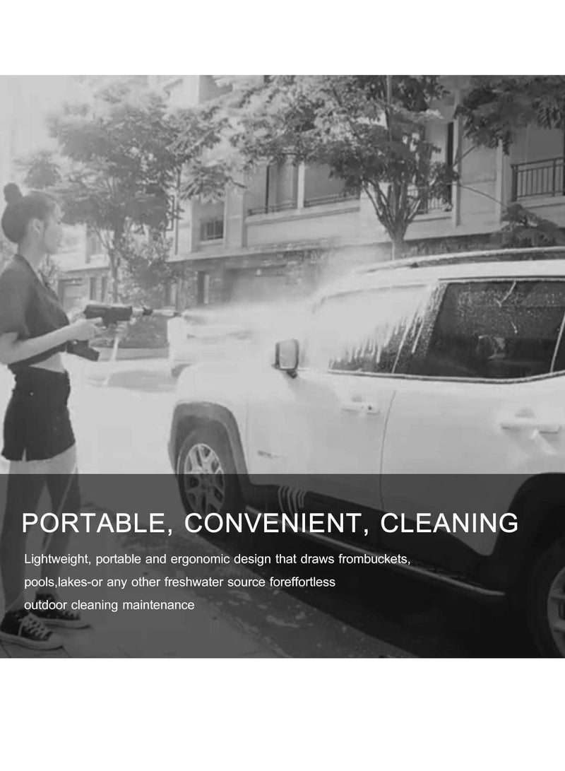 24V Cordless Portable Washer Electric High Pressure Cleaner Machine 200W 30Bar Lithium Handheld Car Cleaning Device With Foam Generator Nozzle Water Pump - Image 5