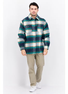 Sovereign Code Men Plaid Jacket Shirt, Navy Combo  - Image 4