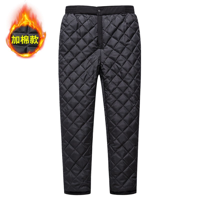 Cotton Pants Thickened Casual Pants Dad Wear Winter Fleece-Lined Thickened Autumn New Jacket Pants - Image 4