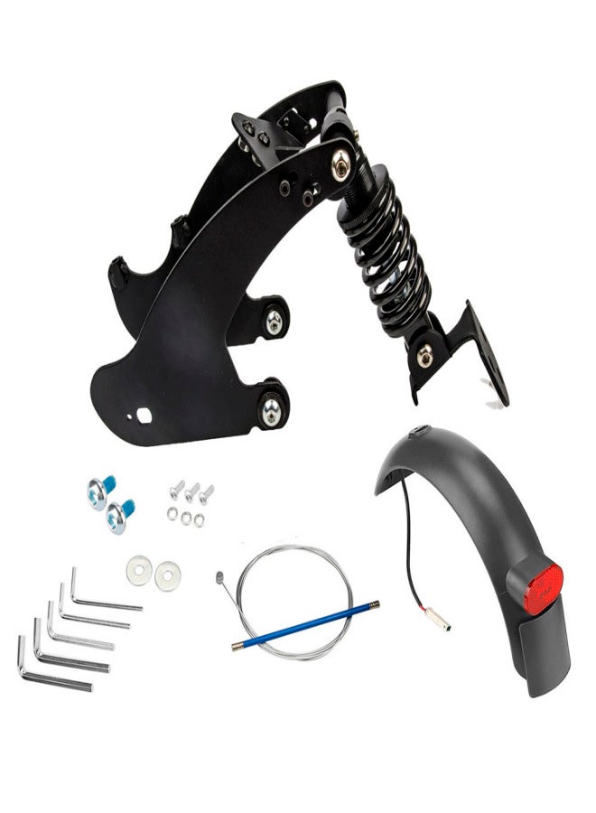 Rear Shock Absorber Electric Scooter Replacement Accessory with Tail Light Compatible with MI Electric Scooter 3 - Image 1