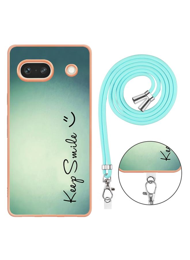 Zaboon Case For Google Pixel 7a Electroplating Dual-side IMD Phone Case with Lanyard - Image 3