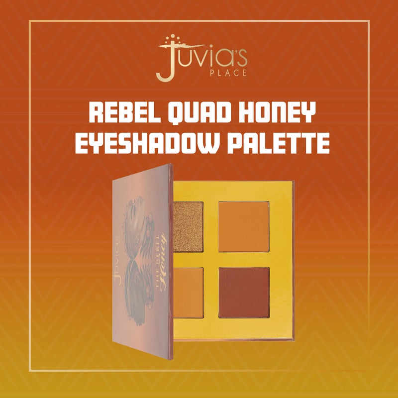 Juvia's Place Rebel Quad Honey Eyeshadow Palette - Shades of 4, Professional Eye Makeup, Pigmented Makeup Palette for Eye Color & Shine, Pressed Eyeshadow Cosmetics - Image 3
