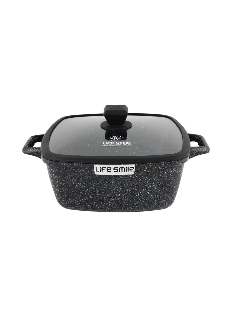 Life Smile Granite Nonstick 28cm(6.5L) Soup Pot with Lids– Induction Compatible Aluminum Pots, PFOA-Free, Scratch Resistant - Image 1