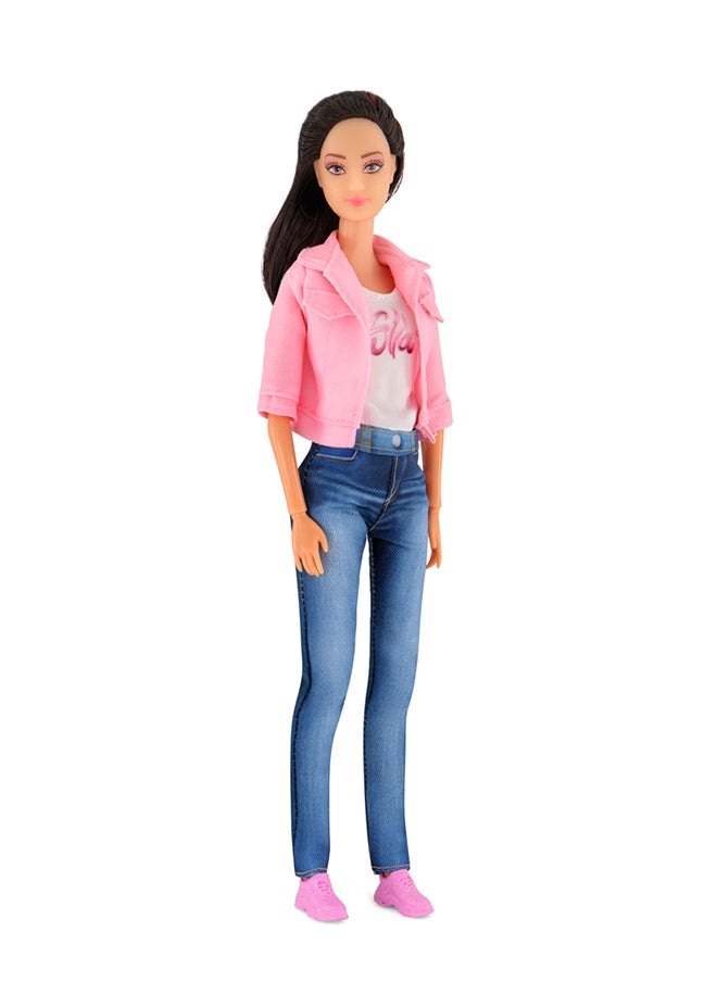 Fulla Doll With Purple Motorbike Includes Jeans, Scarf, Helmet, Schoolbag & Stylish Look With Fun, Great Vehicle For Storytelling Outdoor Play And Creative Imagination For Girls, Perfect For Eid Gifting  - Image 2