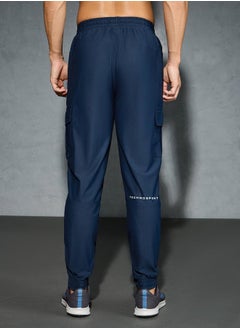 Technosport Solid 4-Way Stretch Cargo Pants by Styli  - Image 3
