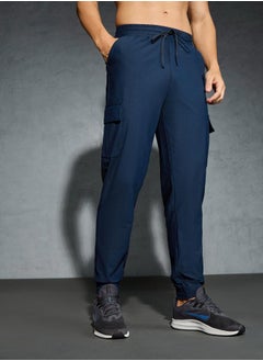 Technosport Solid 4-Way Stretch Cargo Pants by Styli  - Image 1