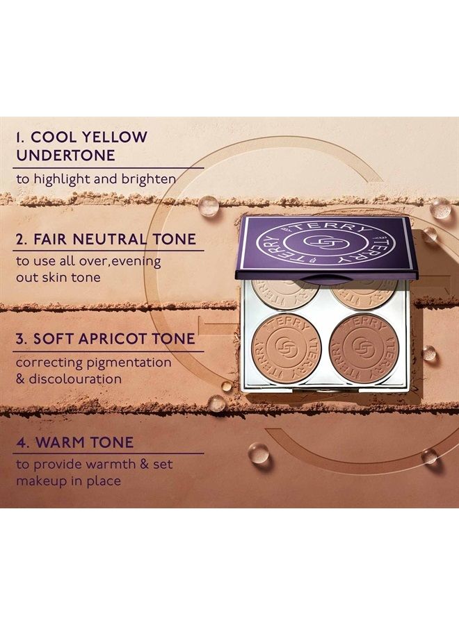 BY TERRY Hyaluronic Hydra-Powder Palette, 4-Shade, Vegan Contour Palette For Flawless & Matte Complexion, Medium to Warm - Image 2