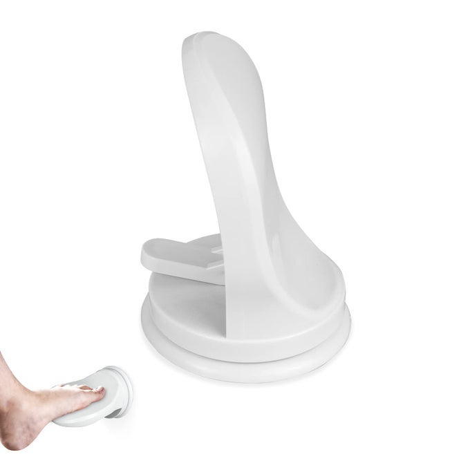 SHOWER FOOT REST BATHROOM PEDAL WITH SUCTION CUP SHOWER SHAVING LEGS AID NO DRILLING FOR HOME HOTEL BATHROOM TOILET USE WHITE