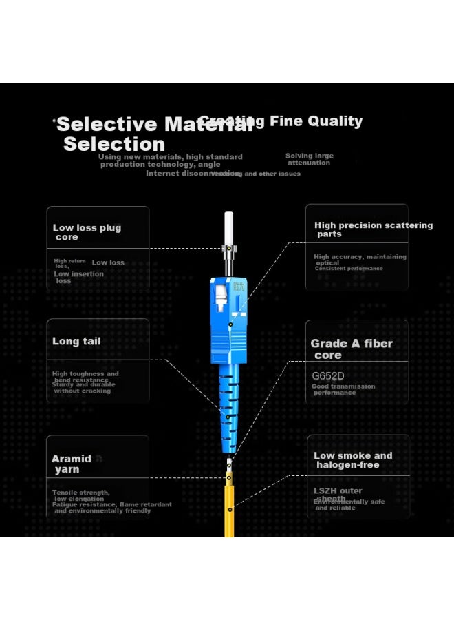 Shengwei Telecom-grade Fiber Optic Patch Cable Sc-sc Single-mode Single-core Indoor Fiber Optic Cable, Low Zero Halogen Environmentally Friendly Outer Sheath, Transceiver Pigtail 1 Meter Fsc-1011 - Image 5