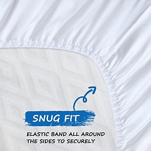Coldwind Satin Bassinet Sheet Soft Silk Bassinet Sheets for Baby Hair, Fit for Oval Rectangle and Hourglass Bassinet Mattress, Fitted Bassinet Sheets for Baby Girl Boy White Bassinet Sheets - Image 3